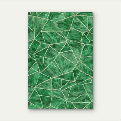 Shattered Emerald Geometric Design 60x90cm Metal Print Ready to Hang