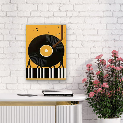 Vinyl Record Music Theme Art 60x90cm Metal Print Ready to Hang