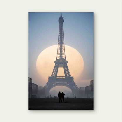 Beautiful Photorealistic Moon 60x90cm Metal Print Ready to Hang