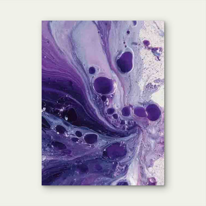 Abstract Purple Paint In Water Metal Print Ready to Hang