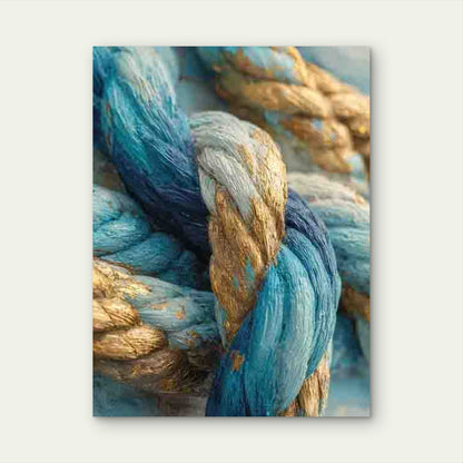 Ocean Rope, Nautical Decor Metal Print Ready to Hang