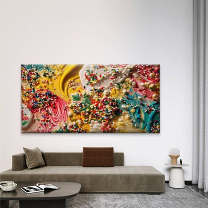 Colorful Frosting And Sprinkles Wall Art Canvas Office Home Room Framed 120x60cm