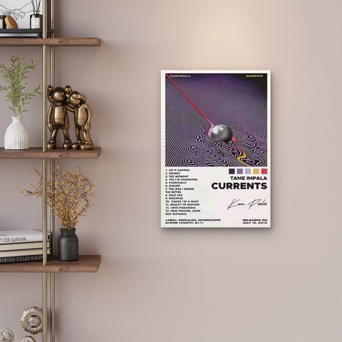 Tame Impala Currents Album Art 60x90cm Metal Print Ready to Hang