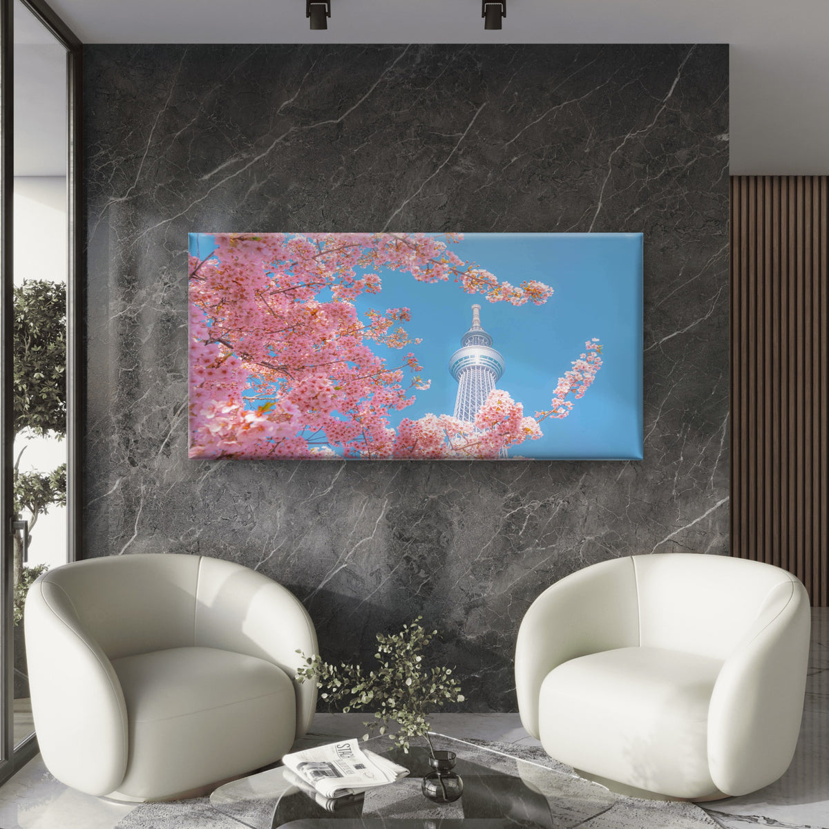 Spring Splendor At Tokyo Wall Art Canvas Office Home Room Framed 120x60cm