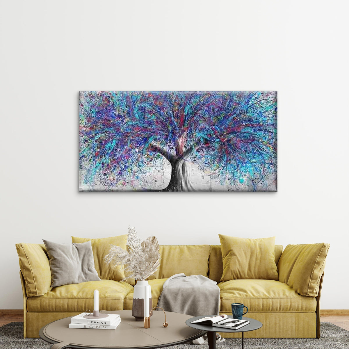 Abstract of a Colorful Tree Wall Art Canvas Office Home Room Framed 120x60cm