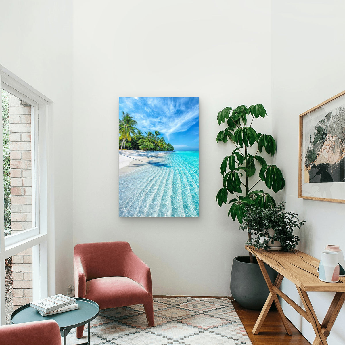 Sun Kissed Beach Escape 60x90cm Metal Print Ready to Hang