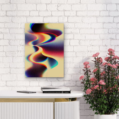 Abstract Colorful Wave Metal Print Ready to Hang