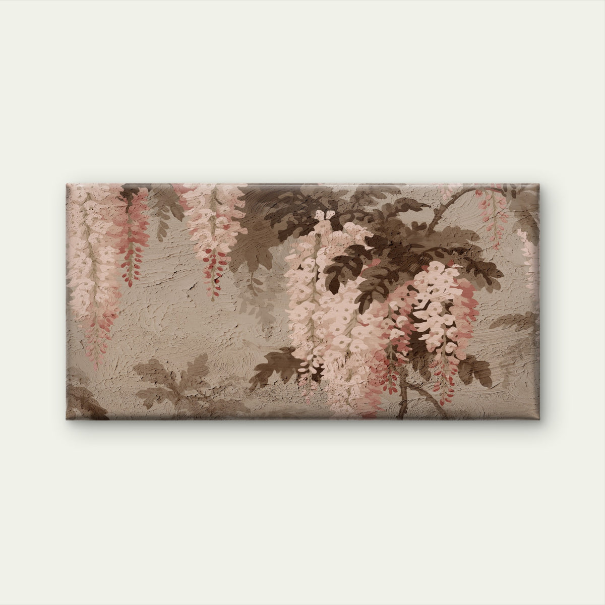 Rustic Vintage Pink Wisteria Flower Wall Art Canvas Office Home Framed 120x60cm