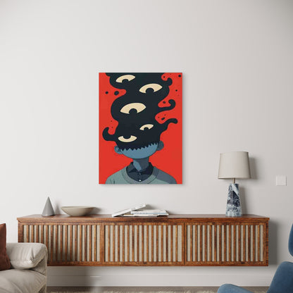 Minimalist Abstract Fantasy Character 60x90cm Metal Print Ready to Hang