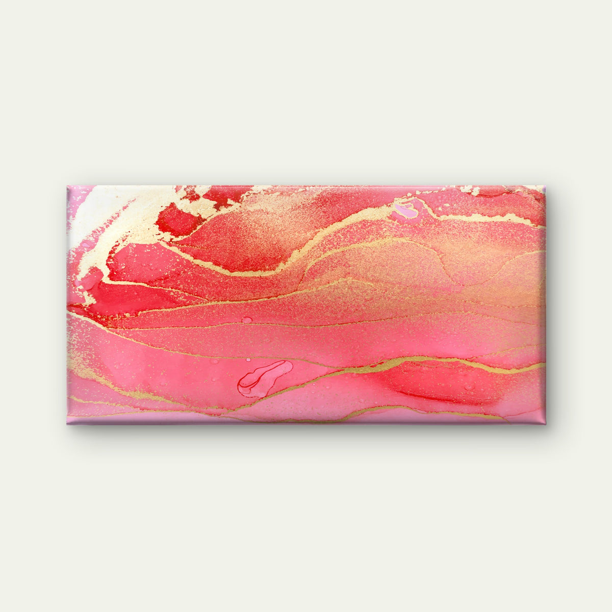 Crimson Gilded Fluid Art Wall Art Canvas Office Home Room Framed 120x60cm