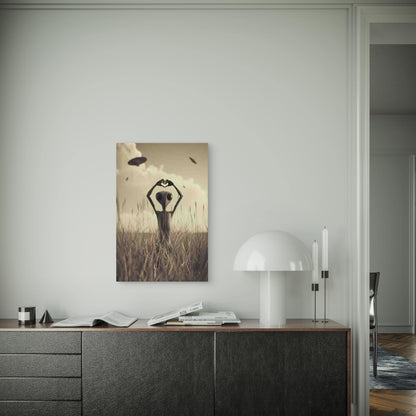 Alien Heart Gesture 60x90cm Metal Print Ready to Hang