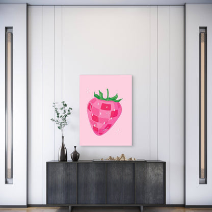 Abstract Strawberry Metal Print Ready to Hang