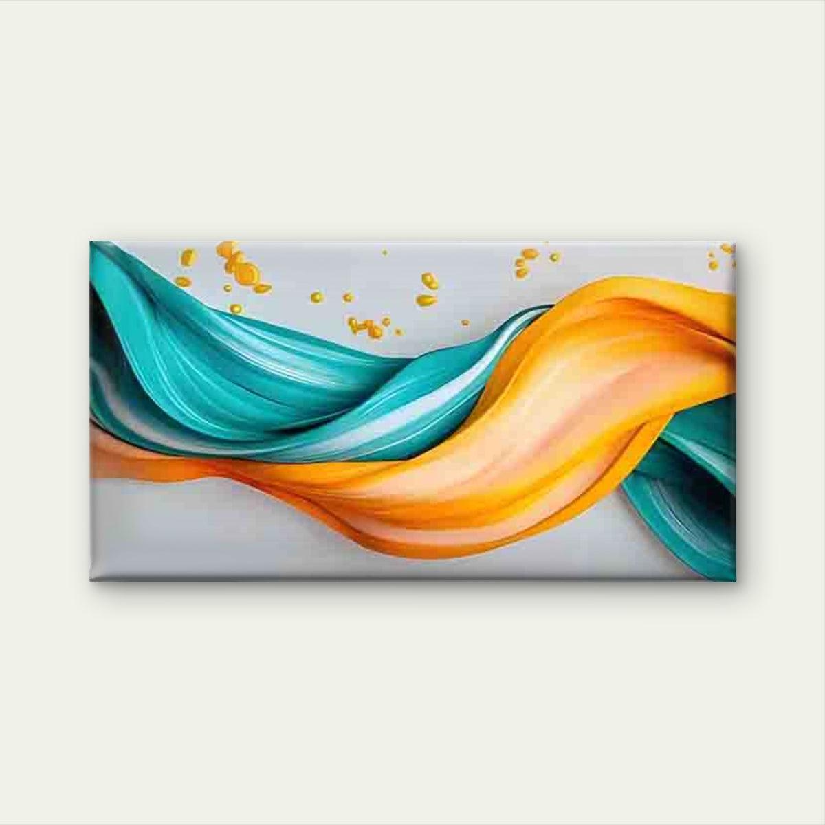 Modern Fluid Wave with Wavy Wall Art Canvas Office Home Room Framed 120x60cm