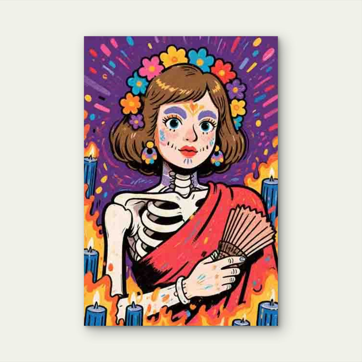 Sugar - Skull People 60x90cm Metal Print Ready to Hang