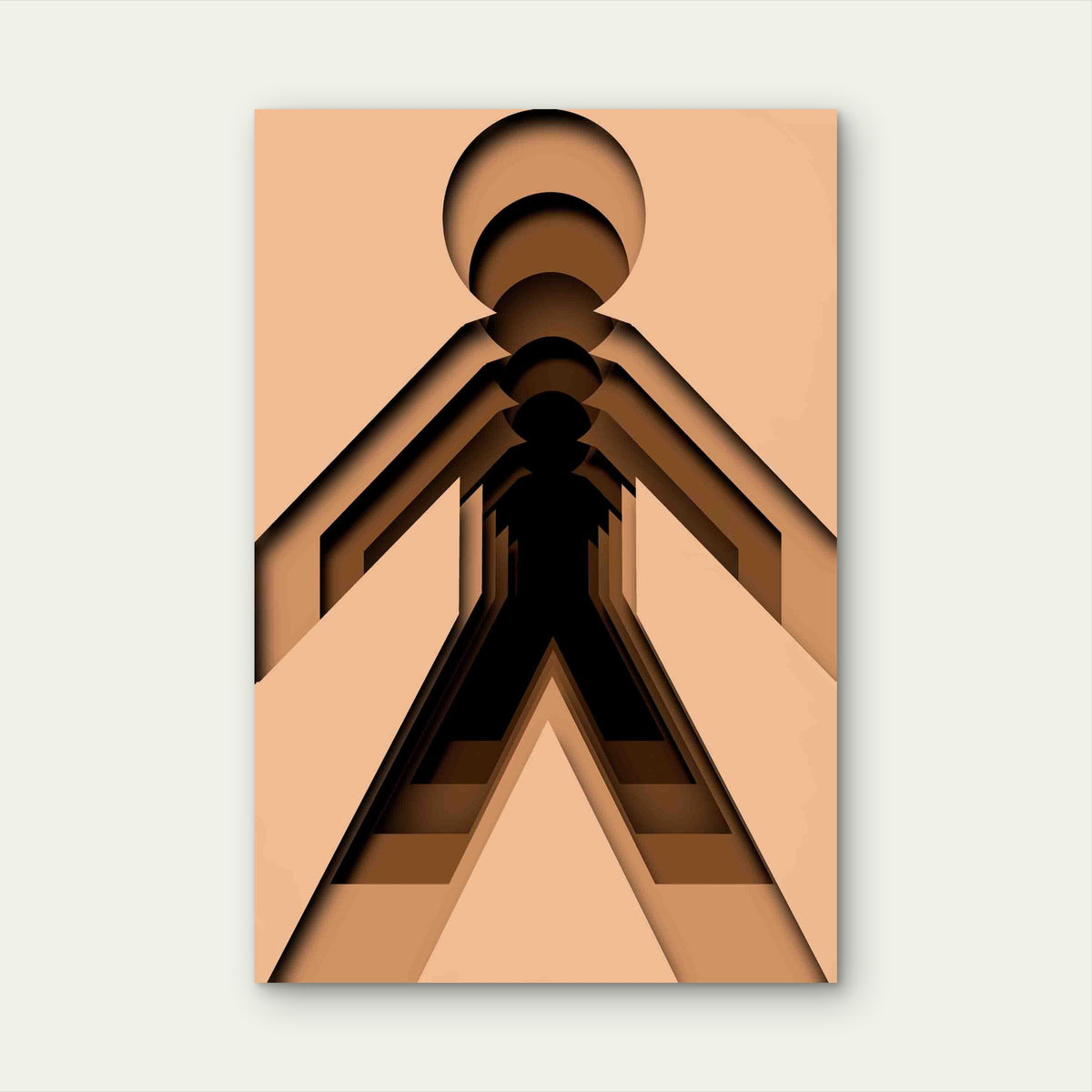 Paper Figure Small Figure Cut Out Paper 60x90cm Metal Print Ready to H