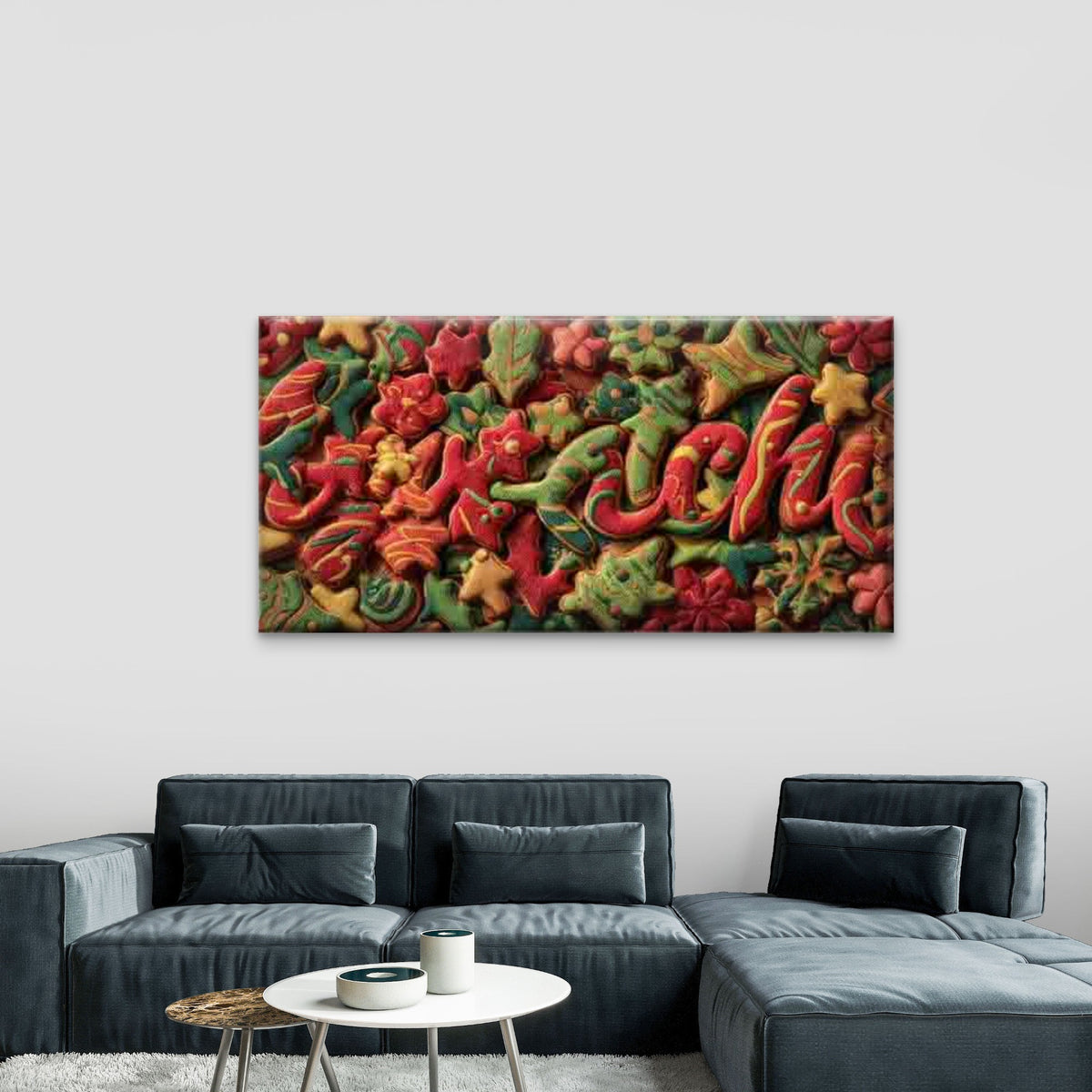 Colorful Icing Designs Wall Art Canvas Office Home Room Framed 120x60cm