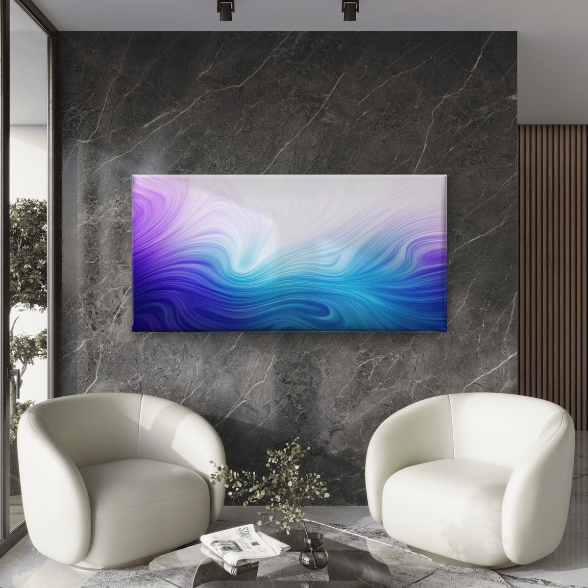 Abstract Graphic Element Wall Art Canvas Office Home Room Framed 120x60cm
