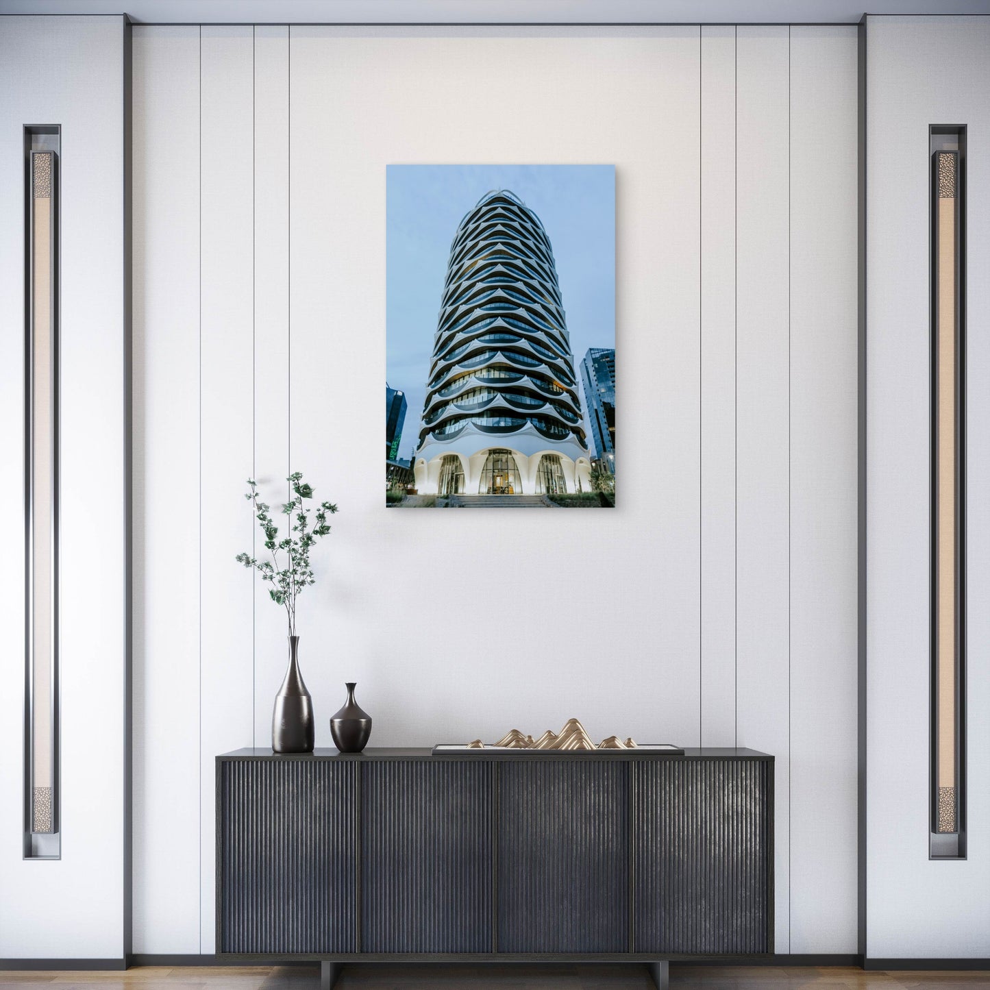 Banksia Apartments, Docklands, Melbourne 40x60cm Metal Print Ready to Hang