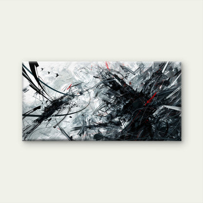 Sharp Ink Strokes Pierce Wall Art Canvas Office Home Room Framed 120x60cm