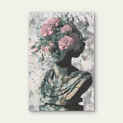Crimson Bloom Folk 60x90cm Metal Print Ready to Hang