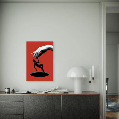 Scarlet Control Metal Print Ready to Hang