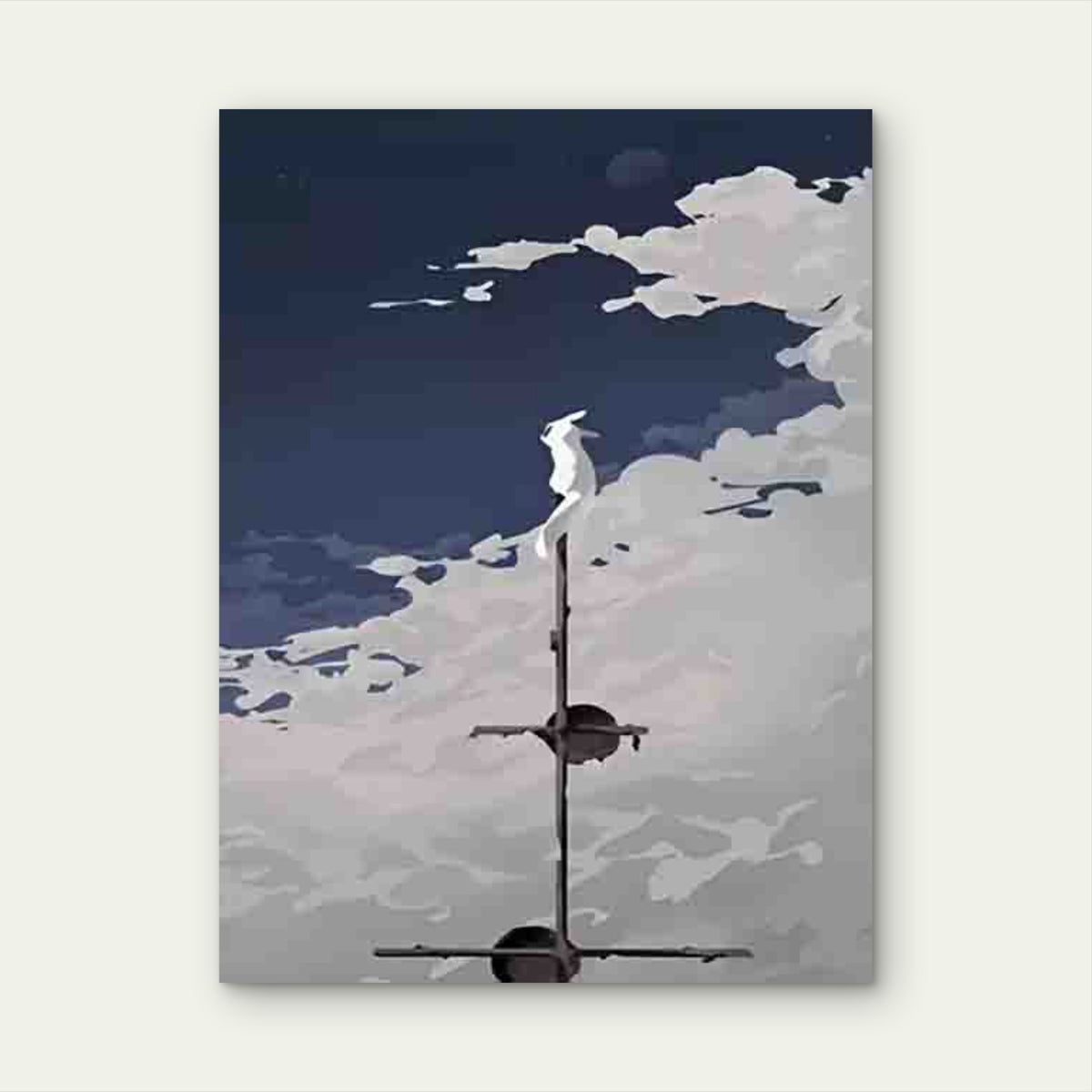 Modern Cartoon Ink Metal Print Ready to Hang
