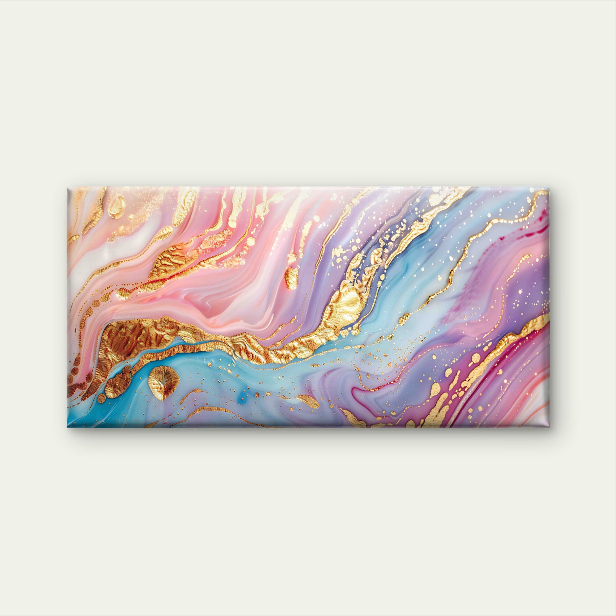 Colorful Glitter Marble Pattern Wall Art Canvas Office Home Room Framed 120x60cm
