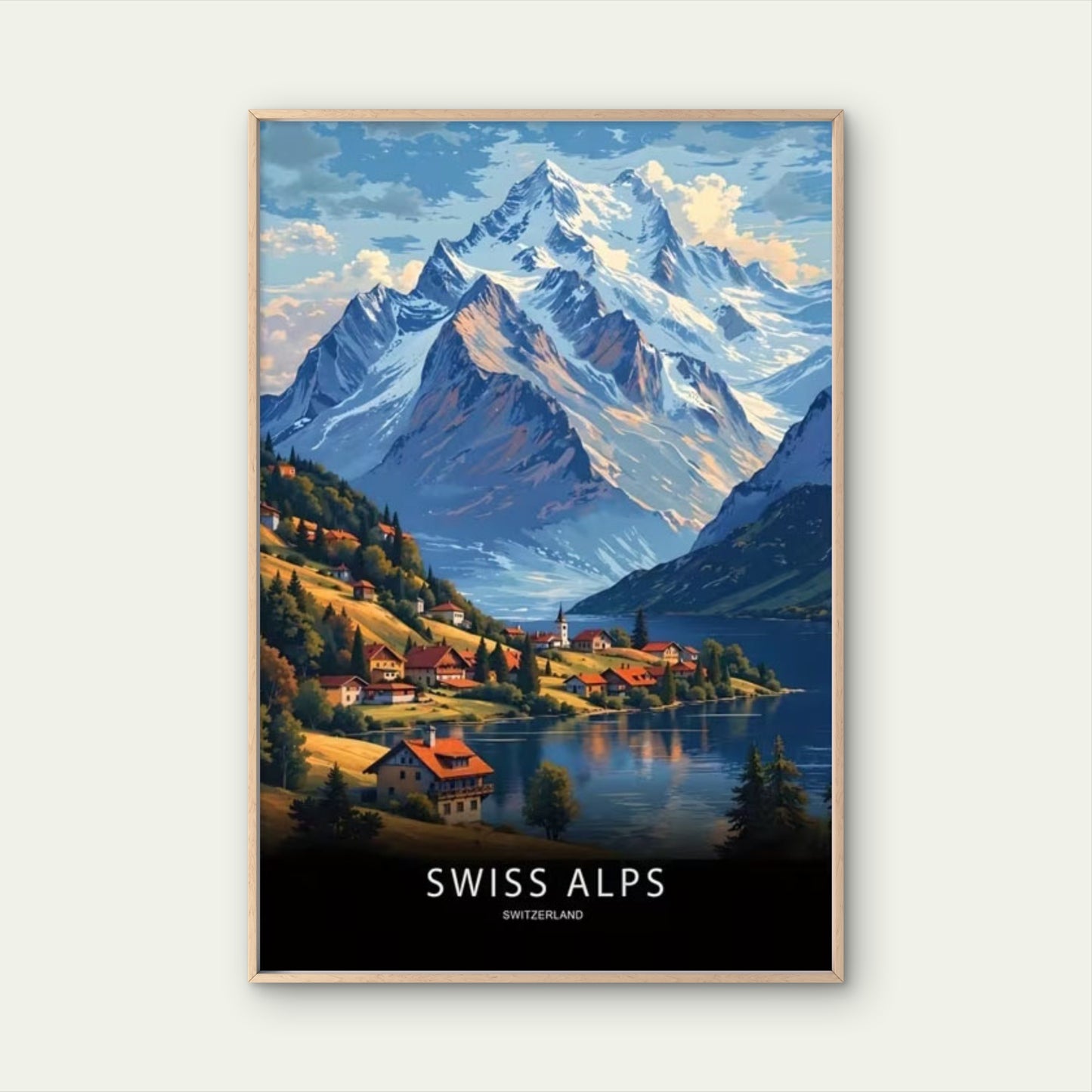 Switzerland Decoration Art Pictures Travel Poster Print Wall Art