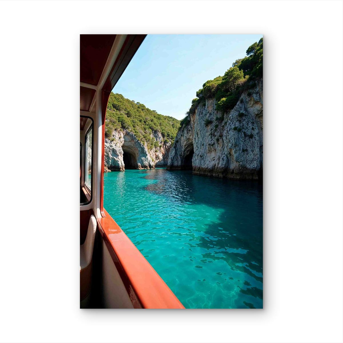 Blue Caves of Zakynthos 60x90cm Metal Print Ready to Hang