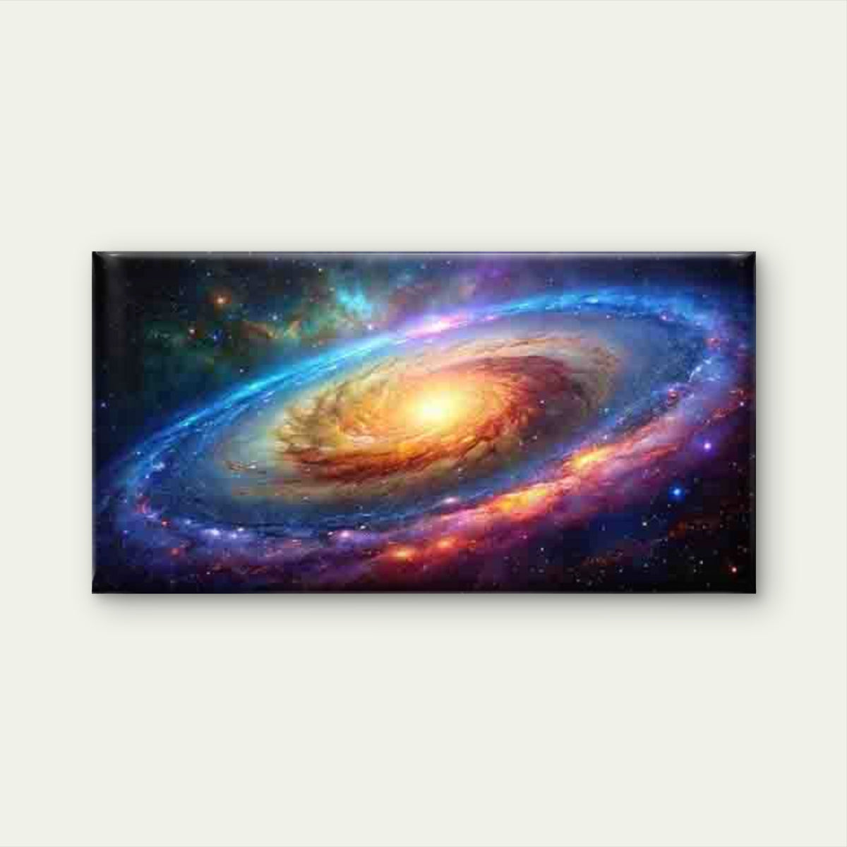 Abstract Spiral Galaxy Wall Art Canvas Office Home Room Framed 120x60cm