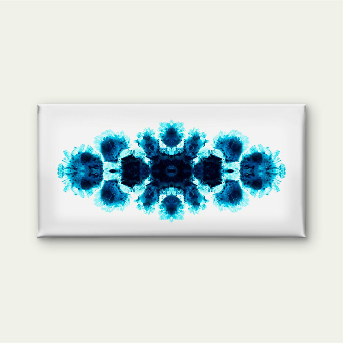 symmetrical blue and black Wall Art Canvas Office Home Room Framed 120x60cm