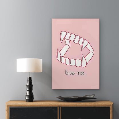 Vampire Bite Gothic Bite Me 40x60cm Metal Print Ready to Hang
