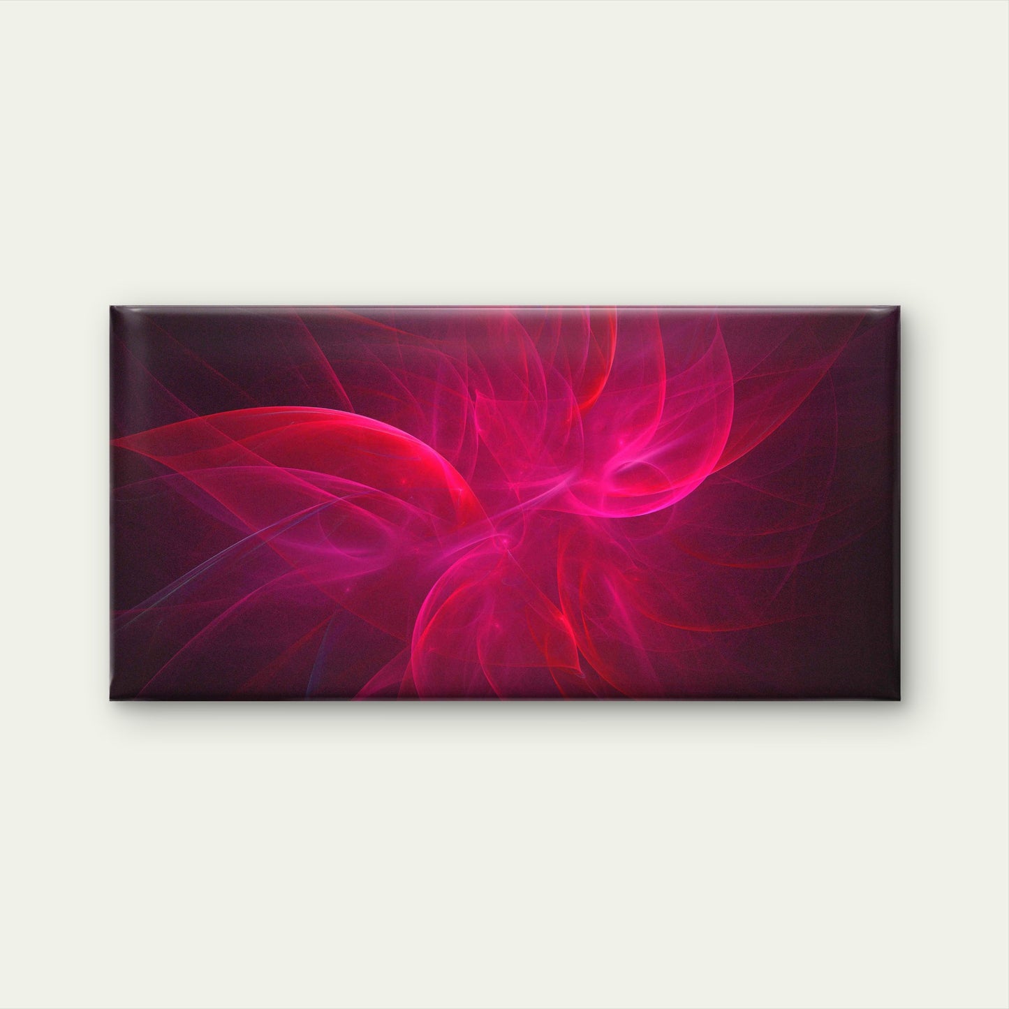 Vibrant Crimson Tendrils Wall Art Canvas Office Home Room Framed 120x60cm