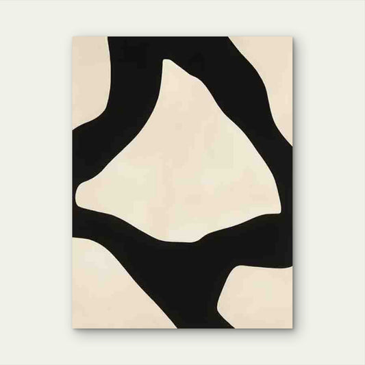Abstract Black And White 40x60cm Metal Print Ready to Hang