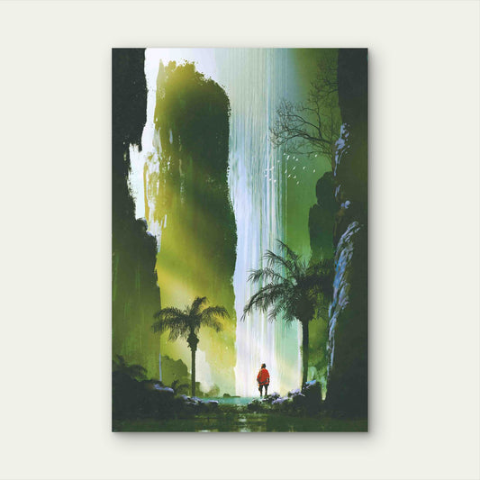 The Hidden Waterfall Cave Metal Print Ready to Hang
