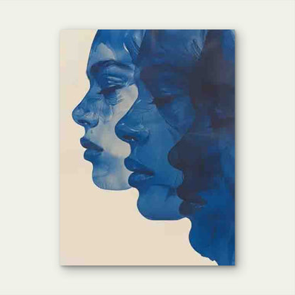 Abstract Portrait Metal Print Ready to Hang