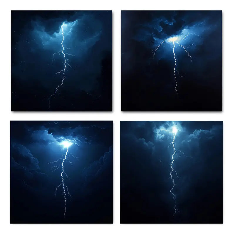 4pcs Modern Cooking Utensil Artwor Elegant Wall Art Canvas Framed