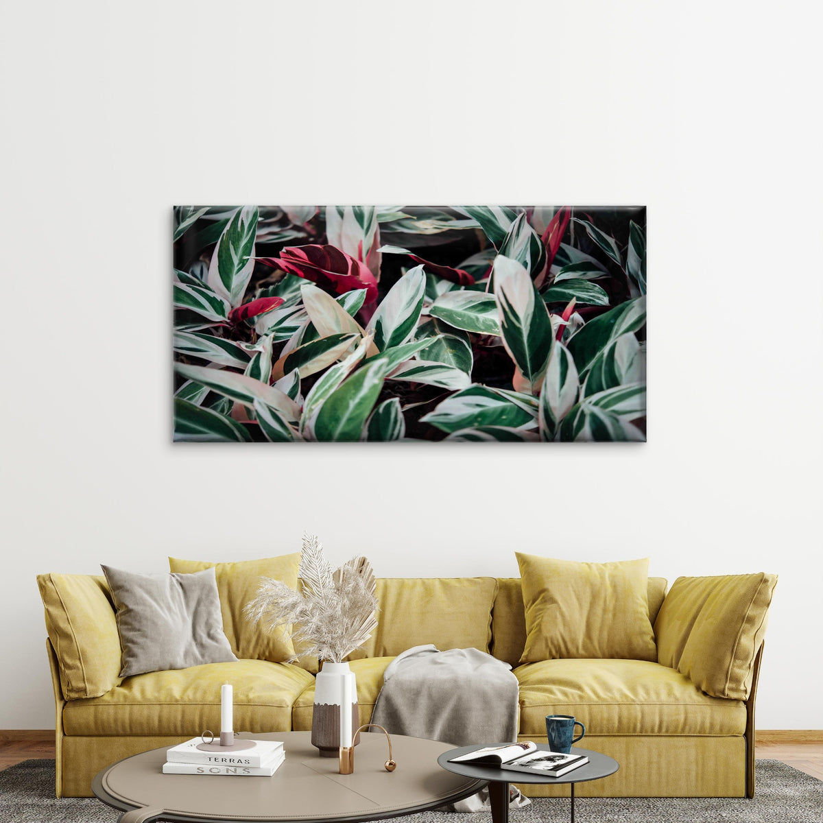 Abstract Background Flowers Wall Art Canvas Office Home Room Framed 120x60cm