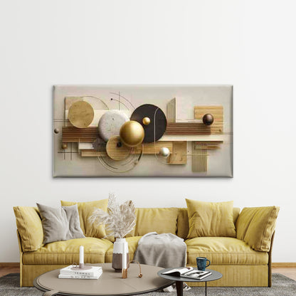 Geometric Abstract Wall Art Canvas Office Home Room Framed 120x60cm
