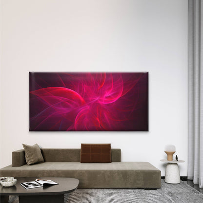 Vibrant Crimson Tendrils Wall Art Canvas Office Home Room Framed 120x60cm