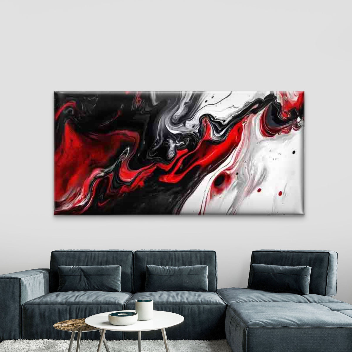 Abstract Art Dynamic Flow Wall Art Canvas Office Home Room Framed 120x60cm