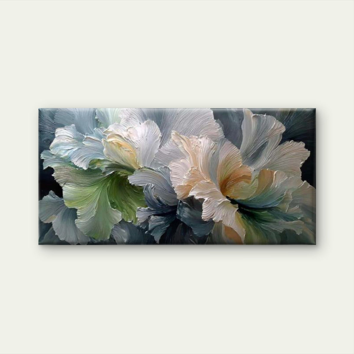 Floral Abstract Petal Flow Wall Art Canvas Office Home Room Framed 120x60cm