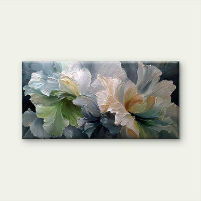 Floral Abstract Petal Flow Wall Art Canvas Office Home Room Framed 120x60cm
