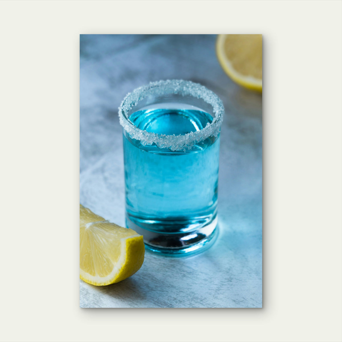Shot Of Blue Curazao 40x60cm Metal Print Ready to Hang