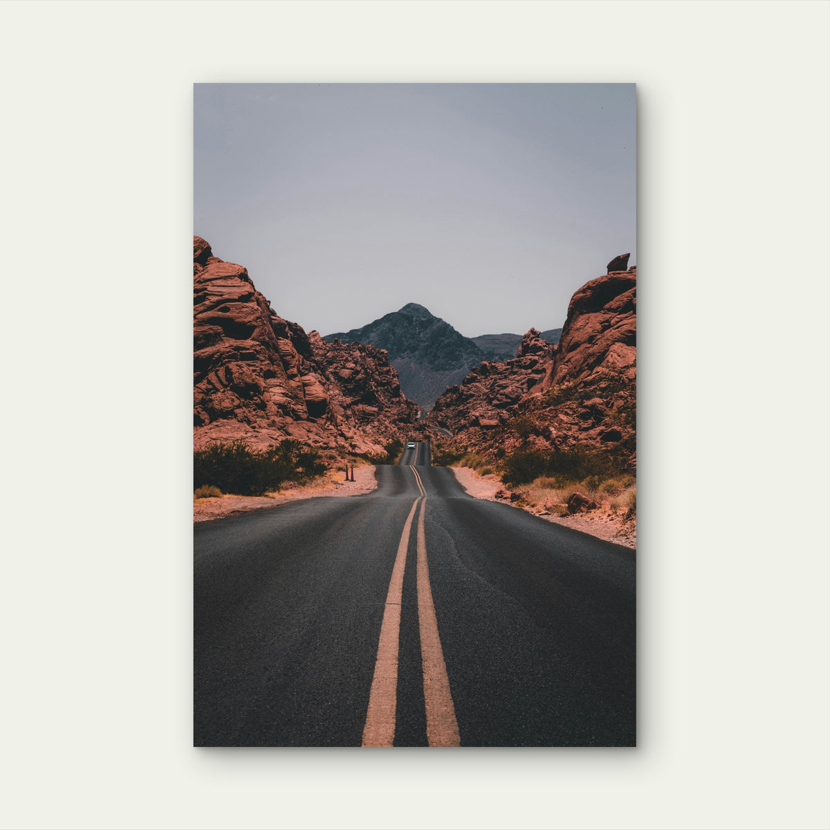 Scenic Road Through Valley Of Fire State Park 60x90cm Metal Print Ready to Hang