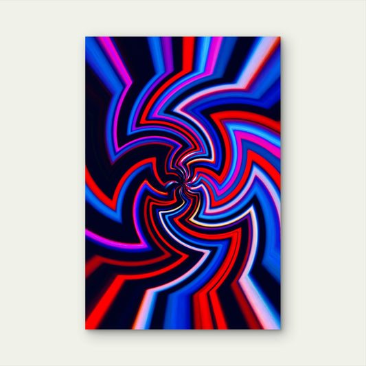 Abstract Kaleidoscope Swirl Design 40x60cm Metal Print Ready to Hang