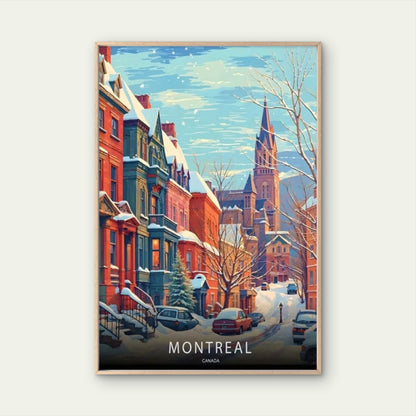 Montreal Canada Minimalist Design Travel Poster Print Wall Art