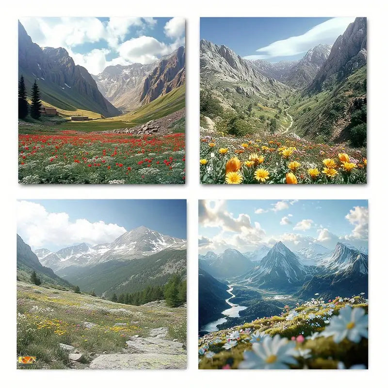 4pcs Decor Anime Fan'S Drea Wall Art Canvas Framed