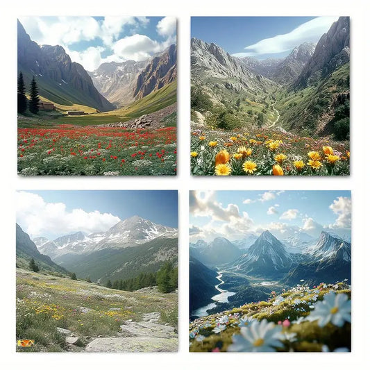 4pcs Decor Anime Fan'S Drea Wall Art Canvas Framed