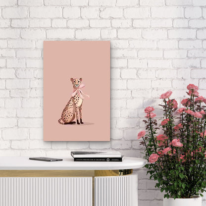 Cheetah Cub-like Spotted Animal 60x90cm Metal Print Ready to Hang